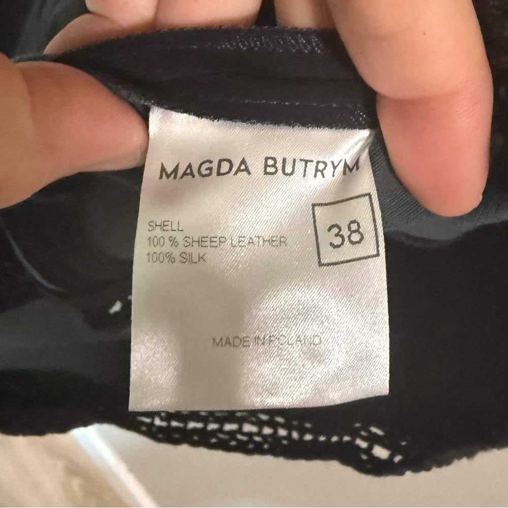Magda Butrym Sleeveless Suede & Silk Dress – EU 38 (US 6) - Picture 5 of 6